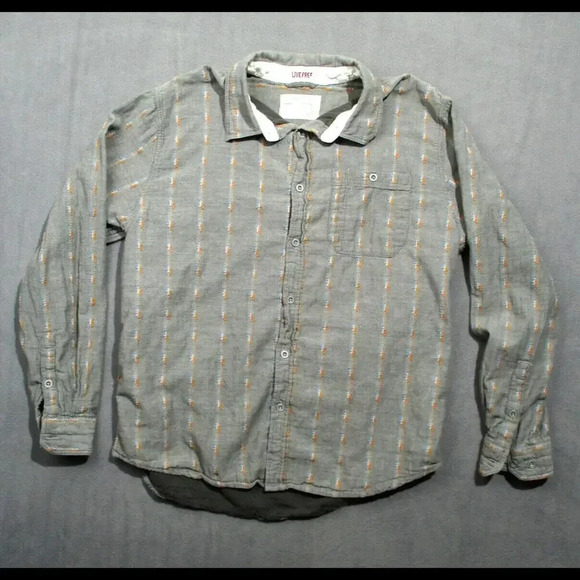 Gramicci Live Free Mens Long Sleeve Shirt Gray Size Large Gorpcore Casual Soft - Picture 1 of 9